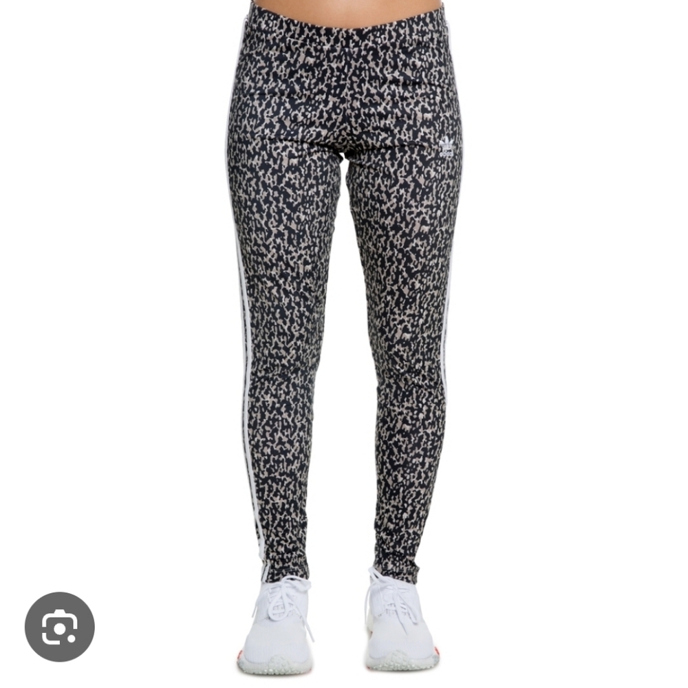 ADIDAS Originals Leopard Animal Print Leoflage tights Yoga Pant Stretch Leggings